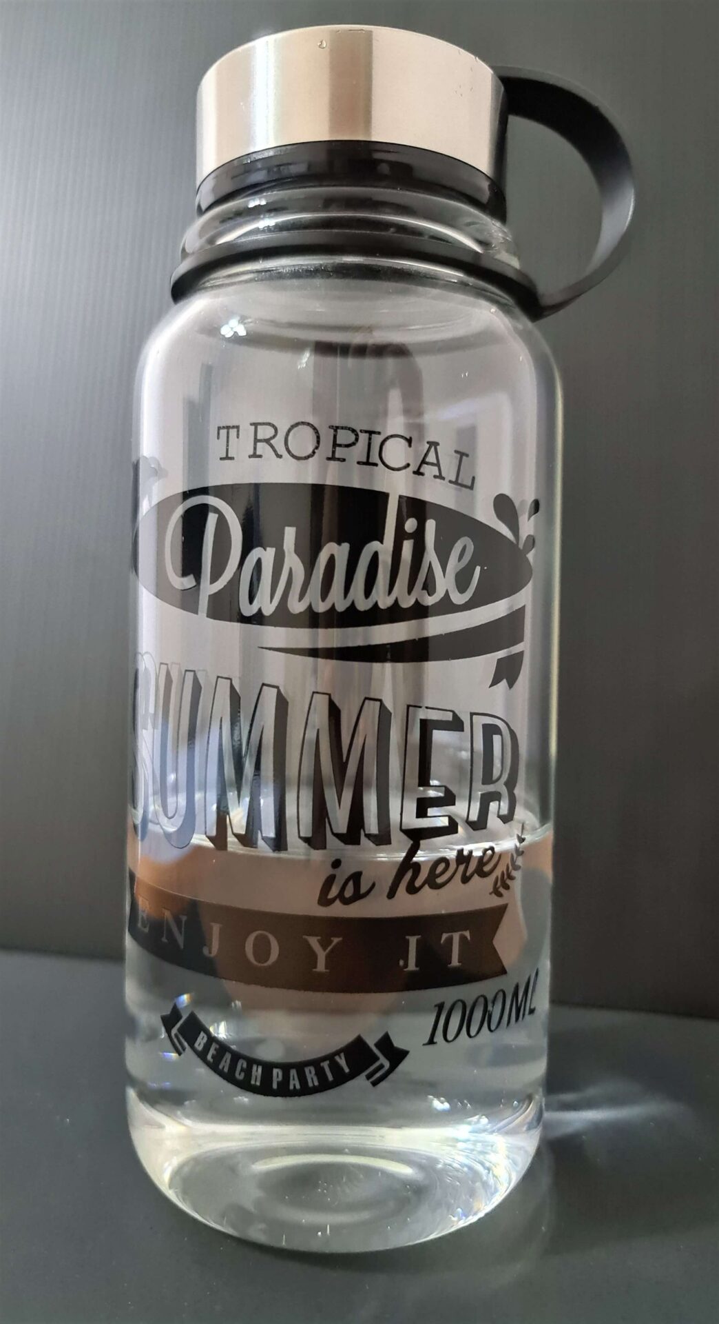 Glass water bottle
