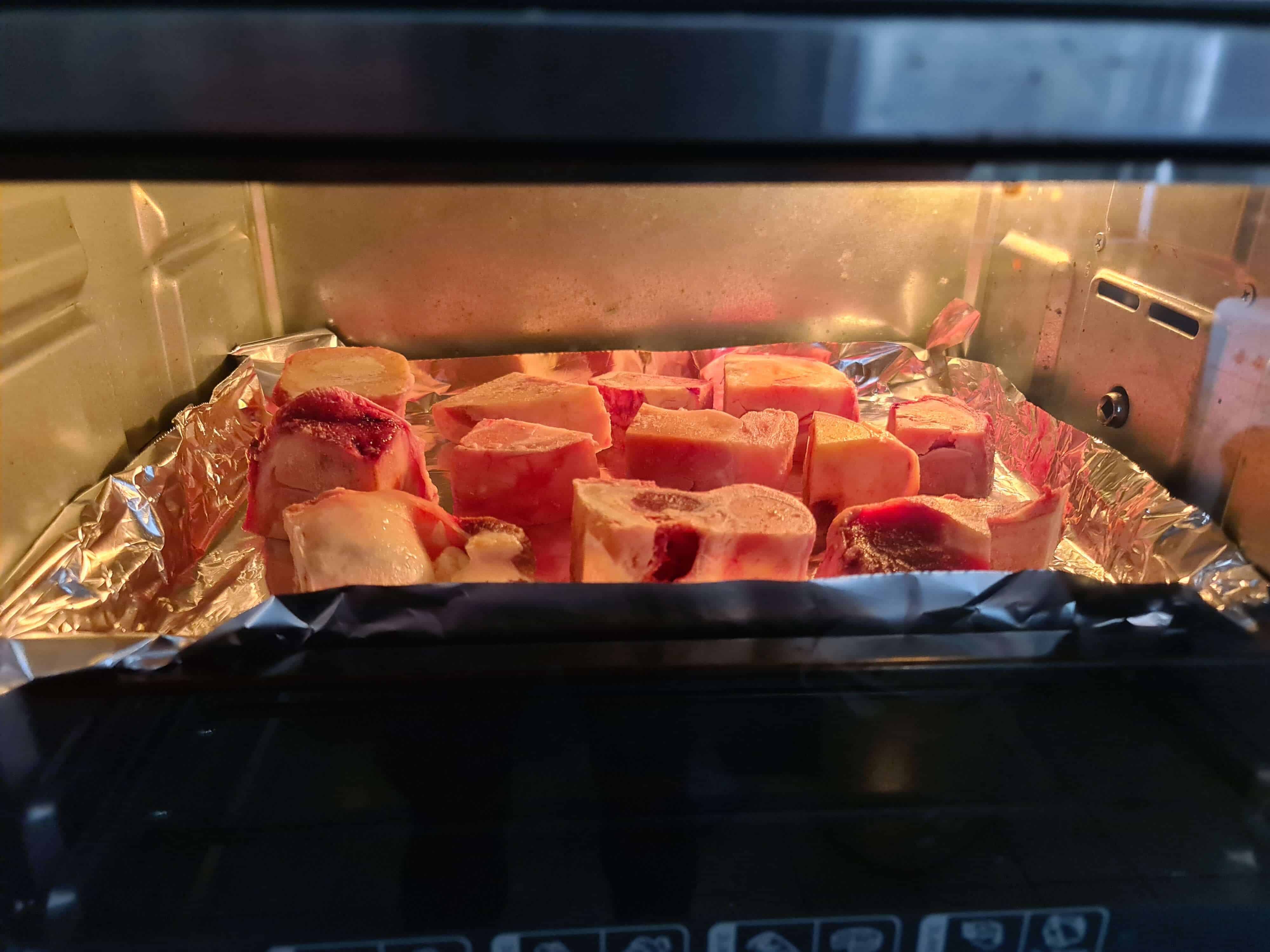 Beef Bones in Oven